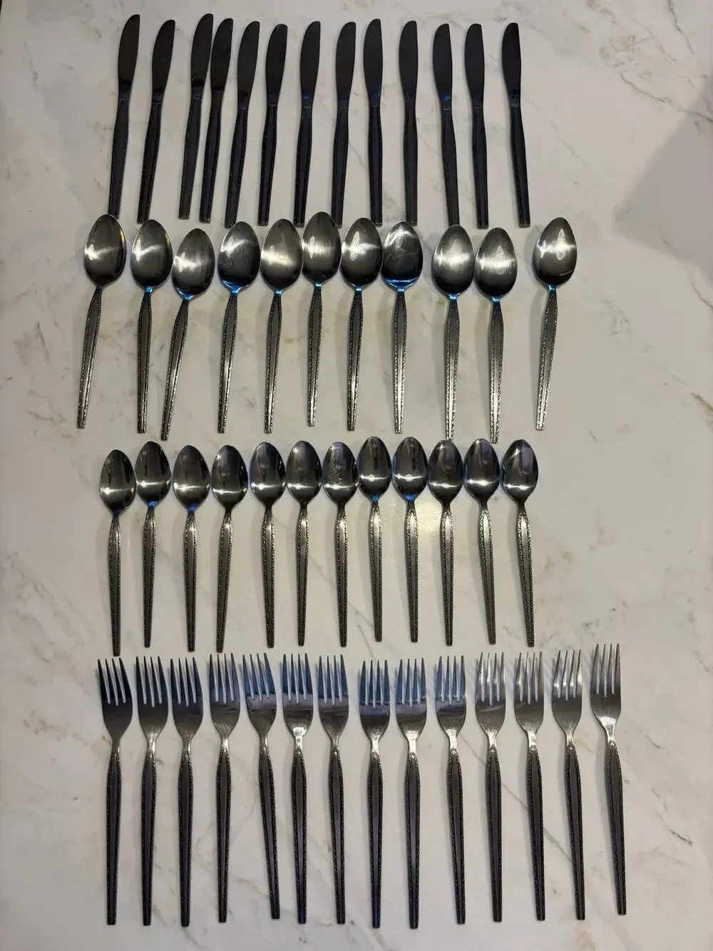 11 Place 50pcs Rogers Stanley Roberts ENSENADA Stainless Flatware Setting set